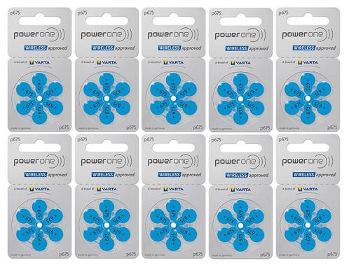 PowerOne Hoorapparaat batterij P675 blauw (60 stuks), Diversen, Verpleegmiddelen, Nieuw, Ophalen of Verzenden