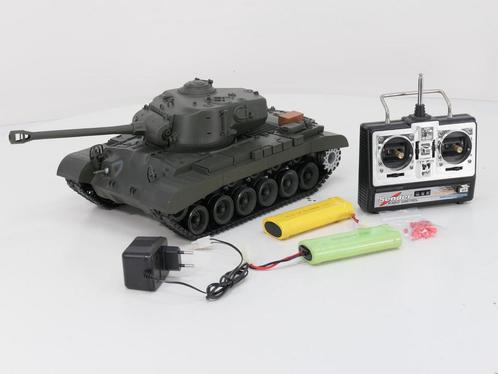 Schaal 1:16 Heng Long RC M26 Pershing green BB+IR #6671, Hobby en Vrije tijd, Modelbouw | Auto's en Voertuigen, Overige typen