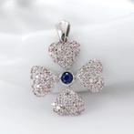 0.12 ct Blue Sapphire & 0.60 ct N.Fancy Pink Diamond Pendant