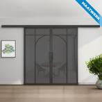 Dubbele stalen Schuifdeuren met koofsysteem Zwart 5 Vlaks ro, Nieuw, Metaal