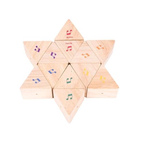TickiT - Houten prismaset met geluid - 12 stuks, Kinderen en Baby's, Speelgoed | Overig