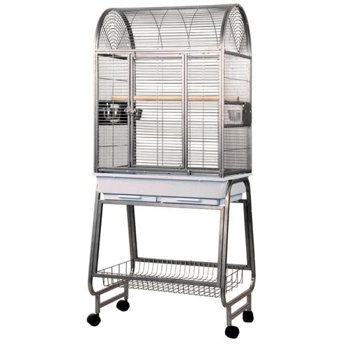 Strong Papegaaienkooi Villa Nora 67,7x51,5x154 cm grijs, Dieren en Toebehoren, Vogels | Hokken en Kooien, Nieuw, Verzenden