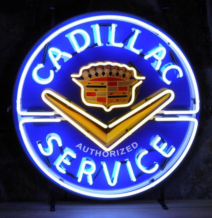 Cadillac Fifties Design Neon Verlichting 65 x 65 cm, Verzamelen, Automerken, Motoren en Formule 1, Ophalen