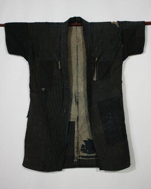 BORO Noragi   Japanse werkdoek indigo geverfd - Katoen, Antiek en Kunst, Antiek | Overige Antiek