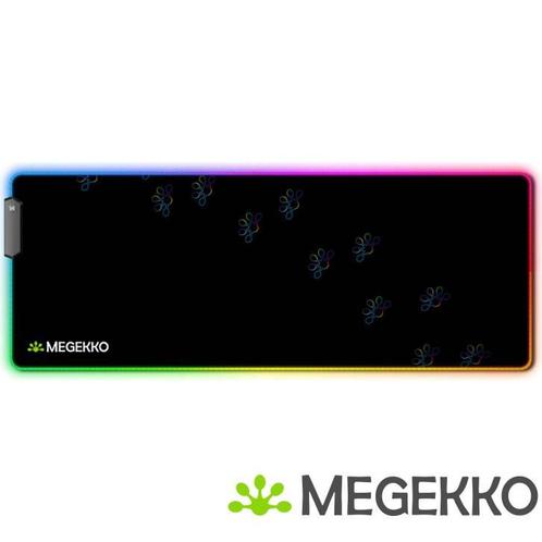 Megekko RGB Gaming Muismat Poten XXL 800 x 300 mm, Computers en Software, Muizen, Nieuw, Verzenden