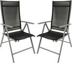 Garden Royal verstelbare stoel Santiago zwart set 2 st., Tuin en Terras, Verzenden, Nieuw