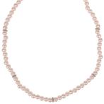 Kinderketting - Ivoorkleurige Imitatiepareltjes 6mm - Zilver, Sieraden, Tassen en Uiterlijk, Kettingen, Ophalen of Verzenden, Nieuw