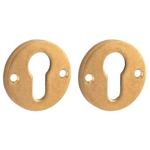 Set van twee PC-Plaatjes Elegant BB messing antiek, Doe-het-zelf en Verbouw, Hang- en Sluitwerk, Nieuw, Ophalen of Verzenden