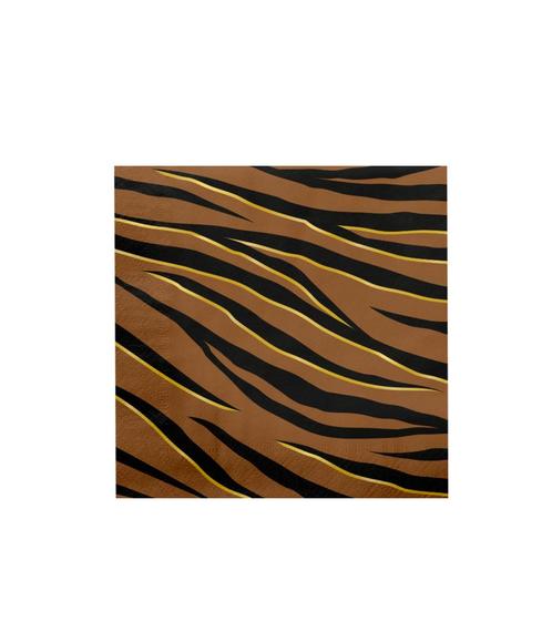 Tijger Servetten 33cm 16st, Hobby en Vrije tijd, Feestartikelen, Nieuw, Verzenden