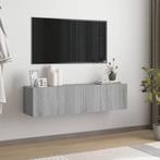 vidaXL Tv-wandmeubel 120x30x30 cm bewerkt hout grijs sonoma, 100 tot 150 cm, Verzenden, Nieuw, Minder dan 100 cm
