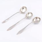 België 18e/19e eeuw - Mosterdlepels - Zoutlepel (3) - .934, Antiek en Kunst, Antiek | Goud en Zilver