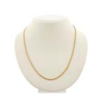 Gouden gedraaide schakel ketting; Binder | 45,5 cm, Sieraden, Tassen en Uiterlijk, Ophalen of Verzenden, Gebruikt, Overige kleuren