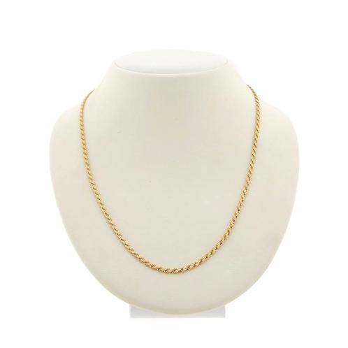 Gouden gedraaide schakel ketting; Binder | 45,5 cm, Sieraden, Tassen en Uiterlijk, Kettingen, Overige kleuren, Gebruikt, Goud
