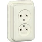 Gira wandcontactdoos zonder RA 2-voudig opbouw creme -, Doe-het-zelf en Verbouw, Elektra en Kabels, Ophalen of Verzenden, Nieuw