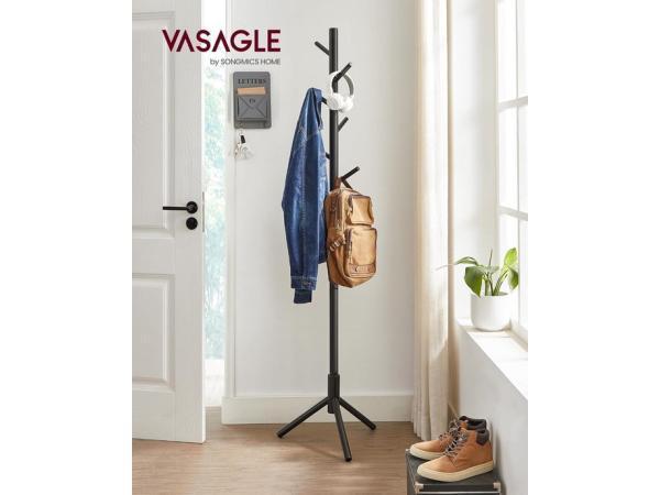 Veiling -  Kapstok massief hout zwart 8 haken, Huis en Inrichting, Woonaccessoires | Kapstokken