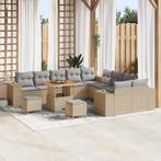 vidaXL Tuin Sofa Set in hoogte verstelbaar 13 pcs Beige poly, Verzenden, Nieuw