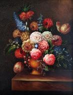 Ecole française (XX) - Vase de fleurs, Antiek en Kunst, Kunst | Schilderijen | Klassiek
