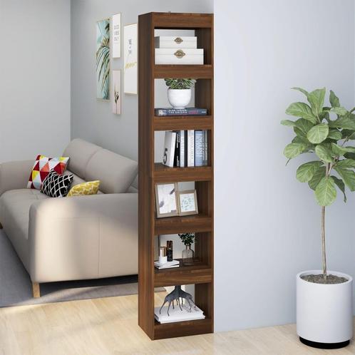 vidaXL Boekenkast/kamerscherm 40x30x198 cm bruin eikenkleur, Huis en Inrichting, Kasten | Boekenkasten, 25 tot 50 cm, Nieuw, Overige houtsoorten