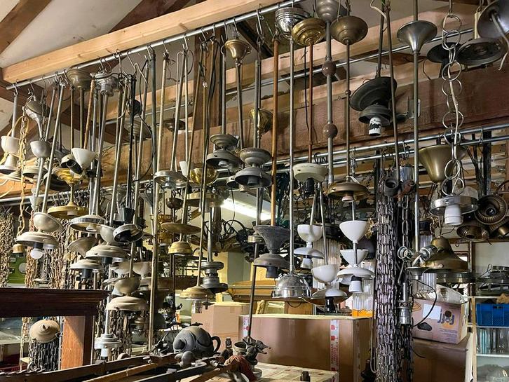 Klassieke Lamp Armaturen, Partijgoed, Industriele Armaturen, Huis en Inrichting, Lampen | Hanglampen, Gebruikt, Metaal, Ophalen