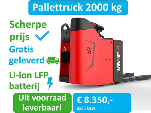 Platformpallettruck 2000 kg | stuurbekrachtiging | Li-ion |, Zakelijke goederen, Machines en Bouw | Heftrucks en Intern transport