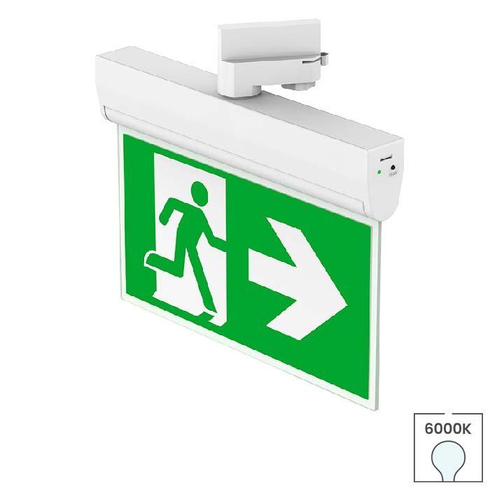 3-fase noodverlichting | Narvik | Inclusief plaatjes | Wit, Huis en Inrichting, Lampen | Plafondlampen, Nieuw, Verzenden