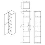 Badkamerkast Differnz Hilde 160x35x32cm Hoogglans Wit, Huis en Inrichting, Ophalen of Verzenden, Nieuw