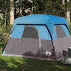 vidaXL Tent 4-persoons waterdicht blauw, Verzenden, Nieuw, Tot en met 2