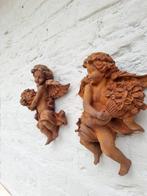Engelen wandsculpturen - ensemble - Beeldje - 2 Wandengelen