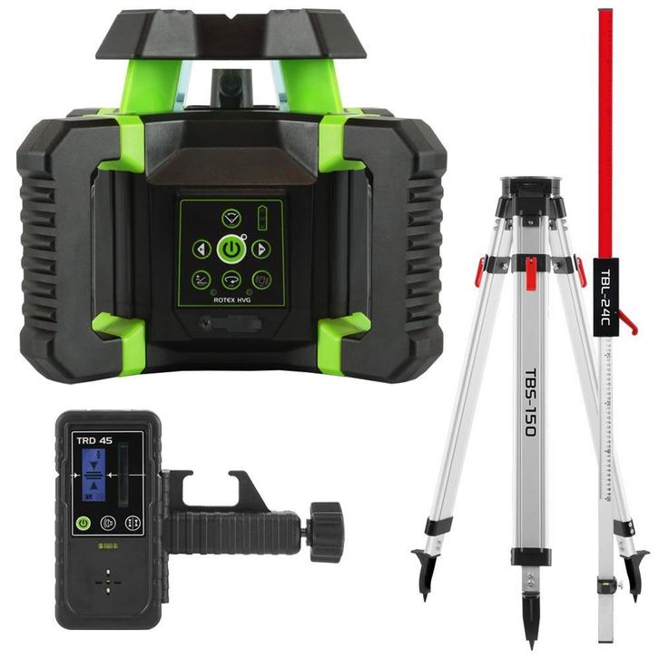 ROTEX HVG Bouwlaser Groen | Hor/Ver/Afschot | Set nu €499!, Doe-het-zelf en Verbouw, Meetapparatuur, Nieuw, Verzenden