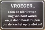 Vroeger toen de bierkratten van hout waren reclamebord, Ophalen of Verzenden, Nieuw