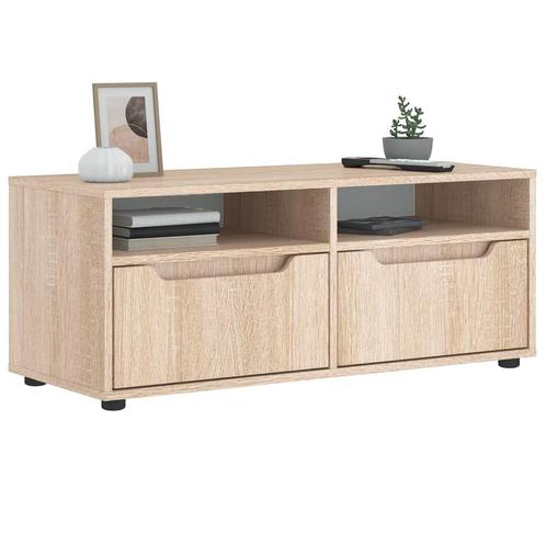vidaXL Tv-meubel VISNES 100x40x38 cm bewerkt hout sonoma, Huis en Inrichting, Kasten | Televisiemeubels, Nieuw, Overige houtsoorten