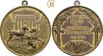 Vergoudete brons medaille Hundezucht o J Aachen Stadt:, Verzenden