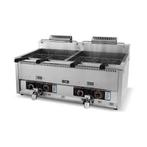 HCB Dubbele friteuse - 2 x 30 liter - aardgas - RVS, Verzenden, Nieuw in verpakking, Fornuis, Frituur en Grillen