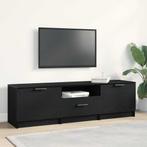 vidaXL TV-kast met lade Zwart 140 x 35 x 40 cm Bewerkt hout, Minder dan 50 cm, Verzenden, Nieuw, Minder dan 100 cm