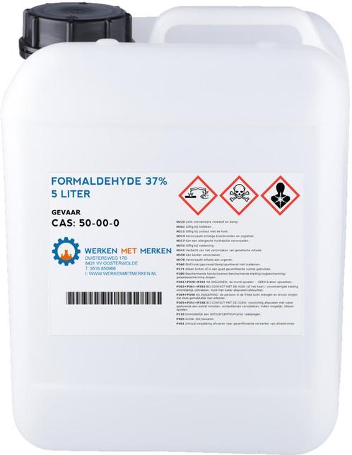 Wmm Chemie Formaldehyde 37 5 liter, can, Doe-het-zelf en Verbouw, Overige Doe-het-zelf en Verbouw, Nieuw, Verzenden