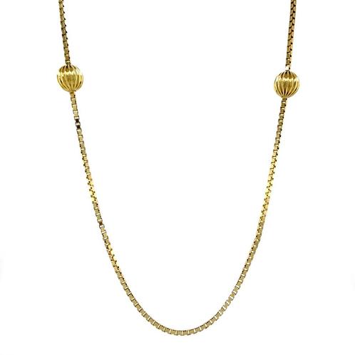 Gouden vintage bolletjes venetiaan collier 14 krt, Sieraden, Tassen en Uiterlijk, Kettingen, Nieuw, Ophalen of Verzenden