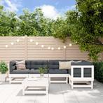 vidaXL 6-delige Loungeset massief grenenhout wit, Verzenden, Nieuw, 6 zitplaatsen, Loungeset