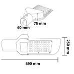 LED Straatlamp - Straatverlichting - Orny - 150W -, Tuin en Terras, Buitenverlichting, Nieuw, Ophalen of Verzenden, Hanglamp, Led
