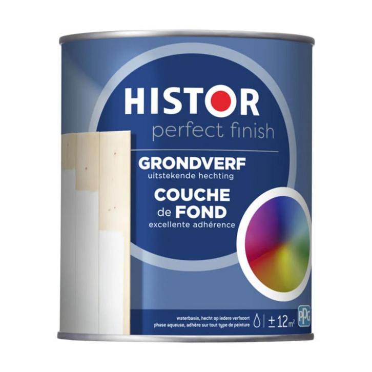 Histor Perfect Finish Grondverf RAL 7021 | Zwartgrijs 0.75L, Doe-het-zelf en Verbouw, Verf, Beits en Lak, Verf, Zwart, Nieuw, Minder dan 5 liter