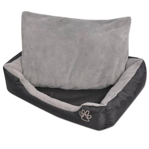 vidaXL Hondenbed met gewatteerd kussen maat M zwart, Dieren en Toebehoren, Honden-accessoires, Nieuw, Verzenden