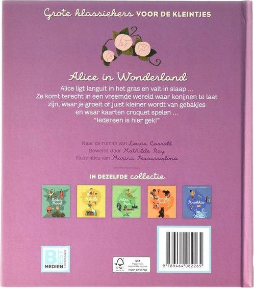 Alice in Wonderland - Grote klassiekers voor de kleintjes -, Boeken, Overige Boeken, Gelezen, Verzenden