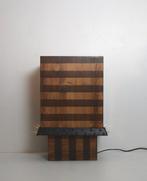 Studio Greca - Tafellamp - Ettore TL - Hout, Metaal, Leder -