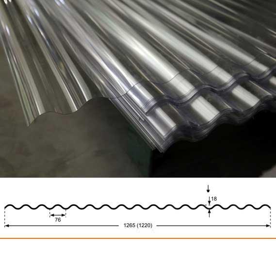 Golfplaten polycarbonaat 76/18 type H, Doe-het-zelf en Verbouw, Glas en Ramen, Verzenden