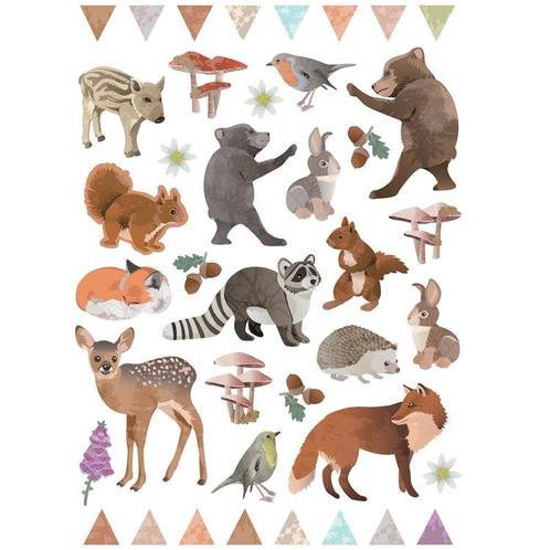 Stickers - Bosdieren Forest Animals - Scrapbook Hobby DIY St, Hobby en Vrije tijd, Stickers en Plaatjes, Nieuw, Ophalen of Verzenden