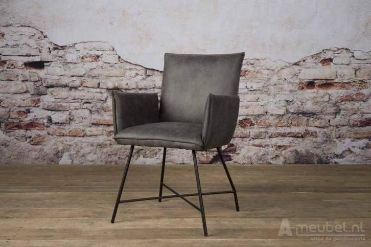 Eetkamerstoel Met Armleuning Seda - eetkamerstoelen - Grijs, Huis en Inrichting, Stoelen, Grijs, Nieuw, Overige materialen