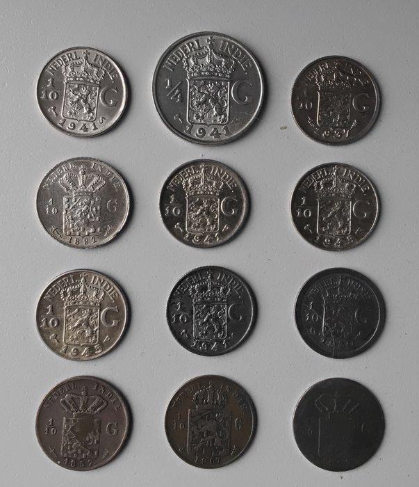 Nederlands-Indië. Nederlands Indie zilver 1/4 gulden 1941, Postzegels en Munten, Munten | Europa | Niet-Euromunten