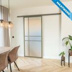 Stalen Schuifdeur met koofsysteem 6 Vlaks Olijfgroen Maatwer, Doe-het-zelf en Verbouw, Kozijnen en Schuifpuien, Nieuw, Metaal