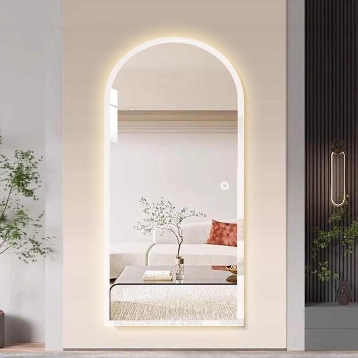 Passpiegel met LED Verlichting en Verwarming 100x180cm -, Huis en Inrichting, Woonaccessoires | Spiegels, Nieuw, Ophalen of Verzenden