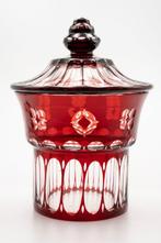 Johann  Oertel- Haida Art Deco red überfang cut Crystal