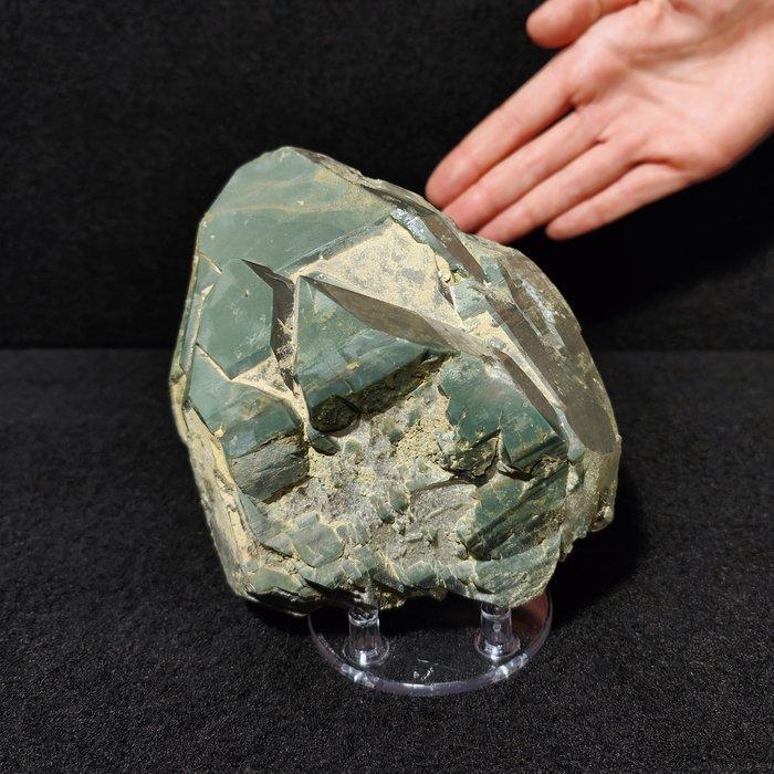 Enorme blauwe Herkimer-kwarts! Inclusies van FUCHSITE., Verzamelen, Mineralen en Fossielen